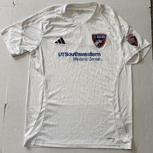 FC Dallas Soccer Addidas Men’s Medium #18 White Aeroready Jersey Slim Fit UTSMC